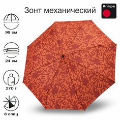 Мини-зонт Knirps, оранжевый, красный