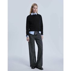 Джинсы широкие Gloria Jeans, размер 50/170, серый