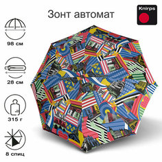 Мини-зонт Knirps, синий, желтый, красный