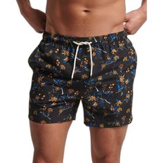 Шорты для плавания Superdry STUDIOS SWIM SHORT, размер XL, синий, черный