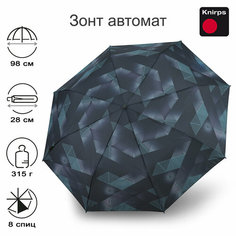Мини-зонт Knirps, бирюзовый, черный
