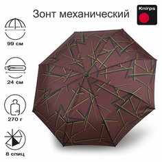 Мини-зонт Knirps, черный, желтый, коричневый
