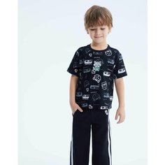 Футболка Gloria Jeans, размер 12мес/80, черный