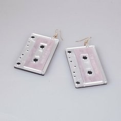 Серьги Bag & You, пластик, акрил, размер 53 мм, розовый