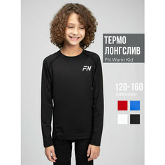 Термобелье верх FN Warm Kid рашгард детский, размер 130, черный ФН