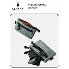 Кошелек ALPAKA, фактура гладкая, серый