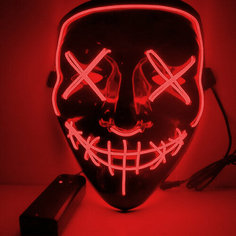 Светящаяся неоновая маска для праздника судная ночь The purge, красная TIP & TOP