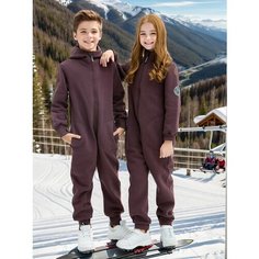 Комбинезон Kogankids Комбинезон детский из футера с начесом, открытая стопа, размер 158 / 13 лет