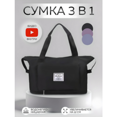Сумка спортивная , 36 л, 42х40х41 см, ручная кладь, черный Ha Be
