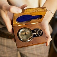Карманные часы Рыбий Зонтик, светло-коричневый
