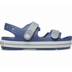 Шлепанцы Crocs, размер C10 US, синий/серый