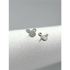 Серьги пусеты ( Verba ), размер 6 мм, серебряный