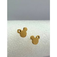Серьги пусеты ( Verba ), размер 6 мм, золотой