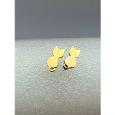 Серьги пусеты ( Verba ), размер 6 мм, золотой
