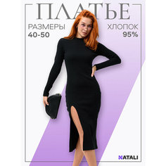 Платье Натали Суслова, размер 48, черный