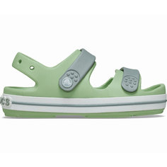 Шлепанцы Crocs, размер C8 US, зеленый/серый