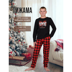 Пижама LIDЭКО пижама для мальчика, размер 80, красный Lideko