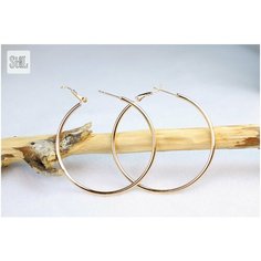 Серьги конго XUPING JEWELRY, искусственный камень, размер 40 мм, золотой