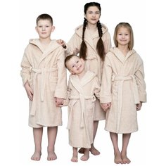 Халат BIO-TEXTILES, размер 38, бежевый