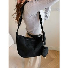 Сумка кросс-боди , фактура рельефная, черный Black Back