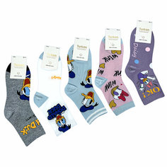 Носки Turkan Donald Duck, комплект, 5 пар, размер 36/41, мультиколор №3