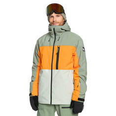Куртка Quiksilver, размер S, зеленый/оранжевый