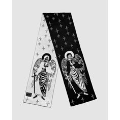 Шарф Антон Лисин Рождество для мужчин и женщин,196х29 см, белый