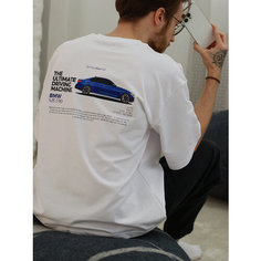 Футболка Burote Auto Club, 1 шт., размер ONESIZE, белый Без бренда