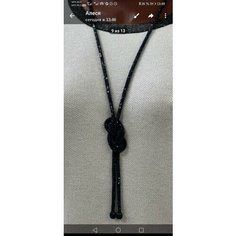 Колье, длина 100 см, черный Евро украшение