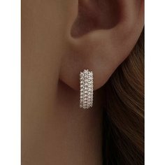 Серьги Ювелир Карат, серебро, 925 проба, родирование, фианит, , серебро