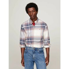 Рубашка TOMMY HILFIGER Oxford Check, размер S, Ancient White/Multi