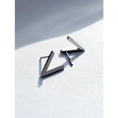 Серьги ( Verba ), размер 10 мм, серебряный