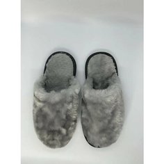 Тапочки Original Fur company Хозяюшка детские и подростковые, размер 34, серый