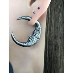 Серьги-трансформеры Starfallshop, славянский оберег, размер 58 мм, серебристый