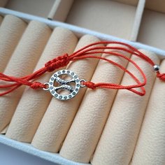 Плетеный браслет, красный Reniva