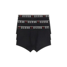 Трусы GUESS HERO, комплект из 3 шт., размер S, черный