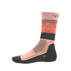 Носки VIKING Mid Heavy Lady, размер EU:38-41, розовый/серый