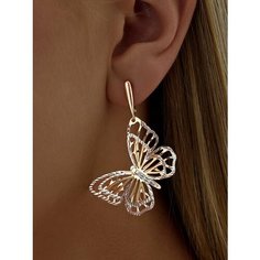 Серьги с подвесками Ювелир Карат, серебро, 925 проба, золочение, размер 5 мм, , серебряный