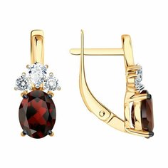 Серьги SOKOLOV, серебро, 925 проба, золочение