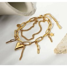Браслет-цепочка Azimut C.O. Jewelry AND Accessories, 1 шт., размер 16 см, золотистый