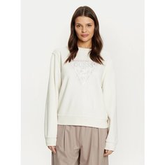 Свитшот GUESS CN Python Triangle Logo Flecee, , размер S, , кремовый/белый