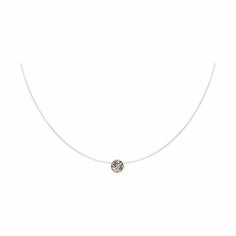 Колье Diamant online, красное золото, 585 проба, бриллиант, длина 38 см., прозрачный