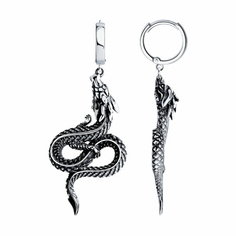 Серьги Diamant online, серебро, 925 проба, чернение, длина 5.3 см, , серебристый