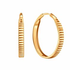 Серьги конго Diamant online, красное золото, 585 проба, размер 20 мм