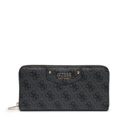 Кошелек GUESS, фактура тиснение, матовая, серый