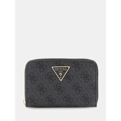 Кошелек GUESS, фактура зернистая, серый