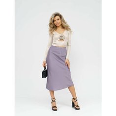 Юбка LOVETEX.STORE, размер 52, серый металлик
