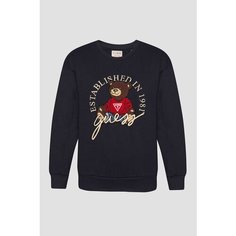 Джемпер GUESS OVERSIZE LS ACTIVE TOP, размер 14, , синий