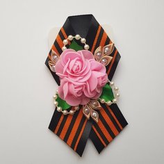 Брошь, бисер, 1 шт., розовый Epoxy Art Magik