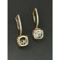 Серьги с подвесками XUPING JEWELRY, циркон, золотой